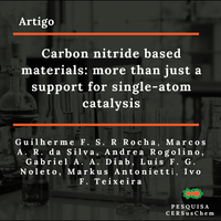 Artigo "Carbon nitride based aterials: more than just a support for single-atom catalysis" publicado na revista Chemical Society Reviews de co-autoria do Prof. Dr. Ivo Texeira, pesquisador do CERSusChem